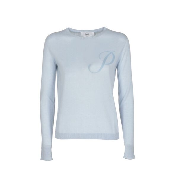 Crown of Edinburgh Cashmere P Jumper Long Sleeve Cashmere Women Sky blue - Picture 1 of 7